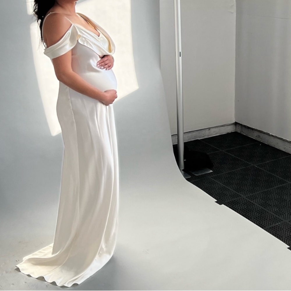 Reformation Ronda Silk Maxi Dress Ivory Bridal - Picture 6 of 11